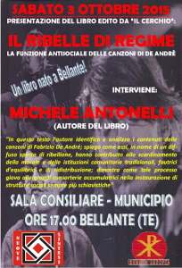 IL RIBELLE DI REGIME SABATO 3 OTTOBRE 2015 BELLANTE