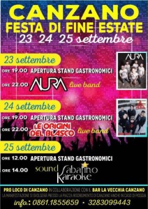 FESTA DI FINE ESTATE dal 23 al 25 settembre